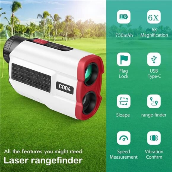 Golf Rangefinder 1000Yards Laser Range Finder with Slope, USB Rechargeable Laser - Picture 2 of 7